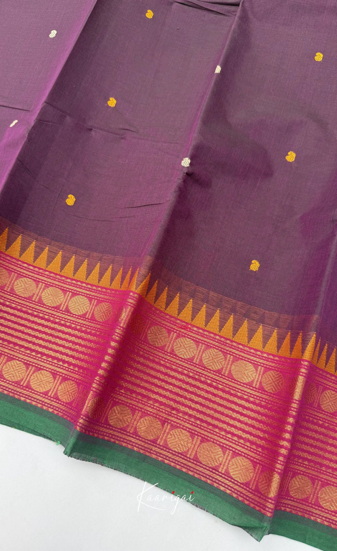 Nalinam - Purple and Pink Chettinad Cotton Saree - Sarees