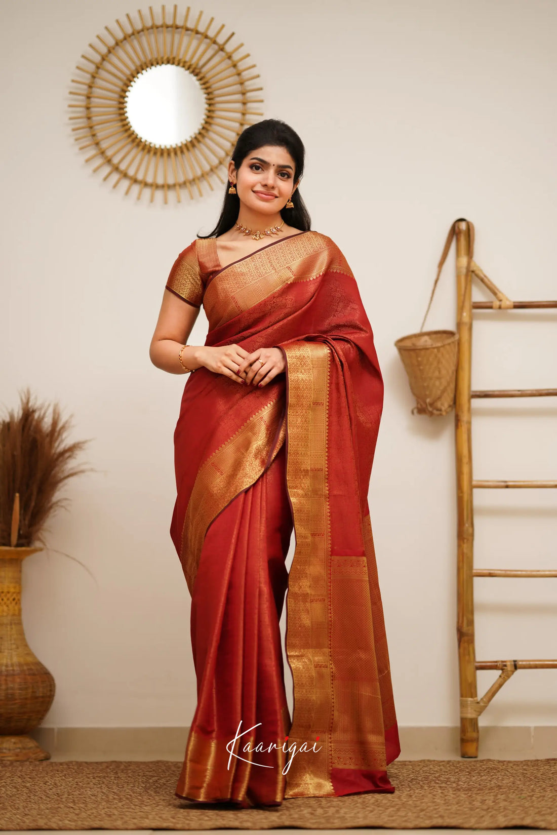 Sita - Red Semi Silk Saree Sarees