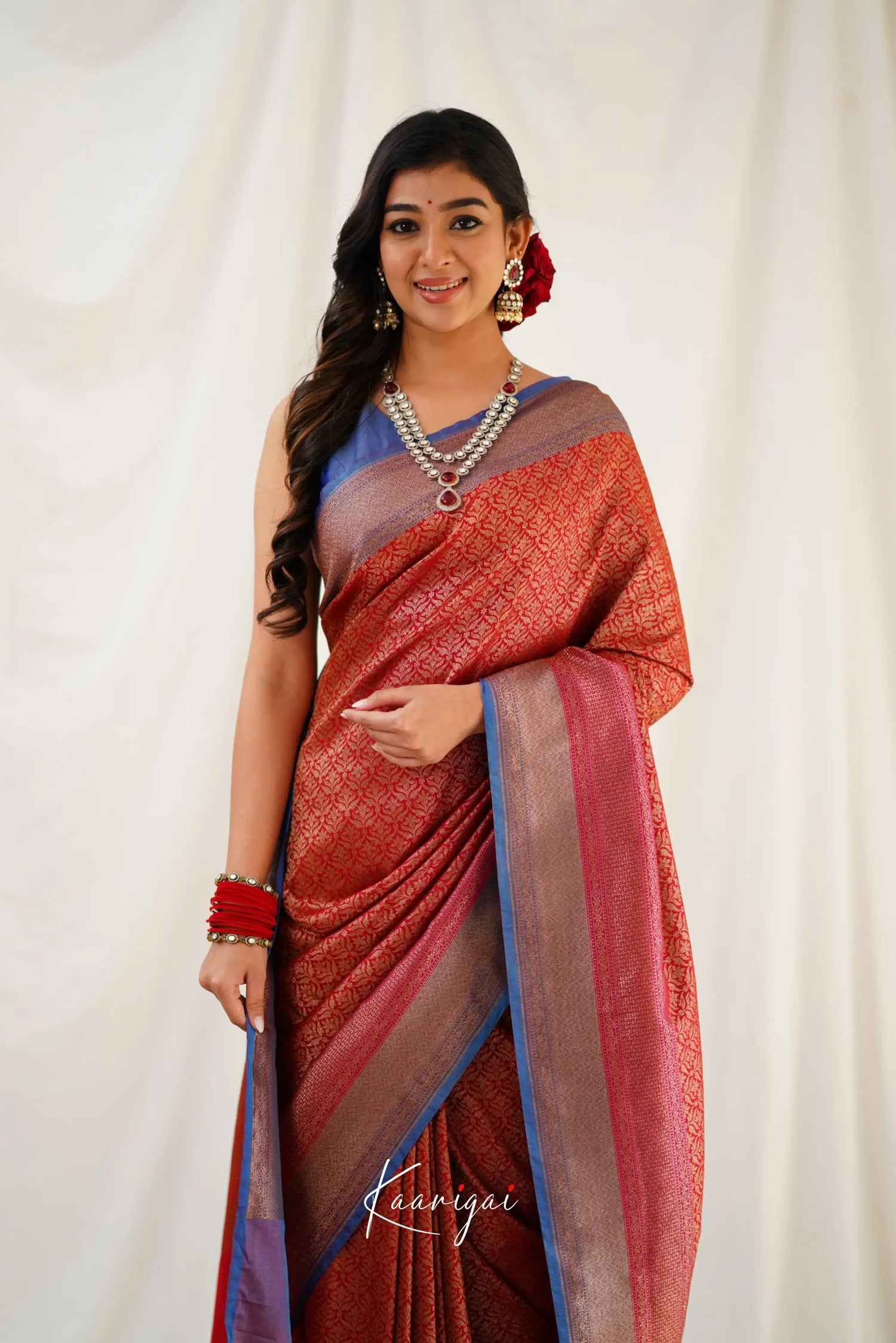 Antara Banarassi Silk Saree - Maroon Sarees