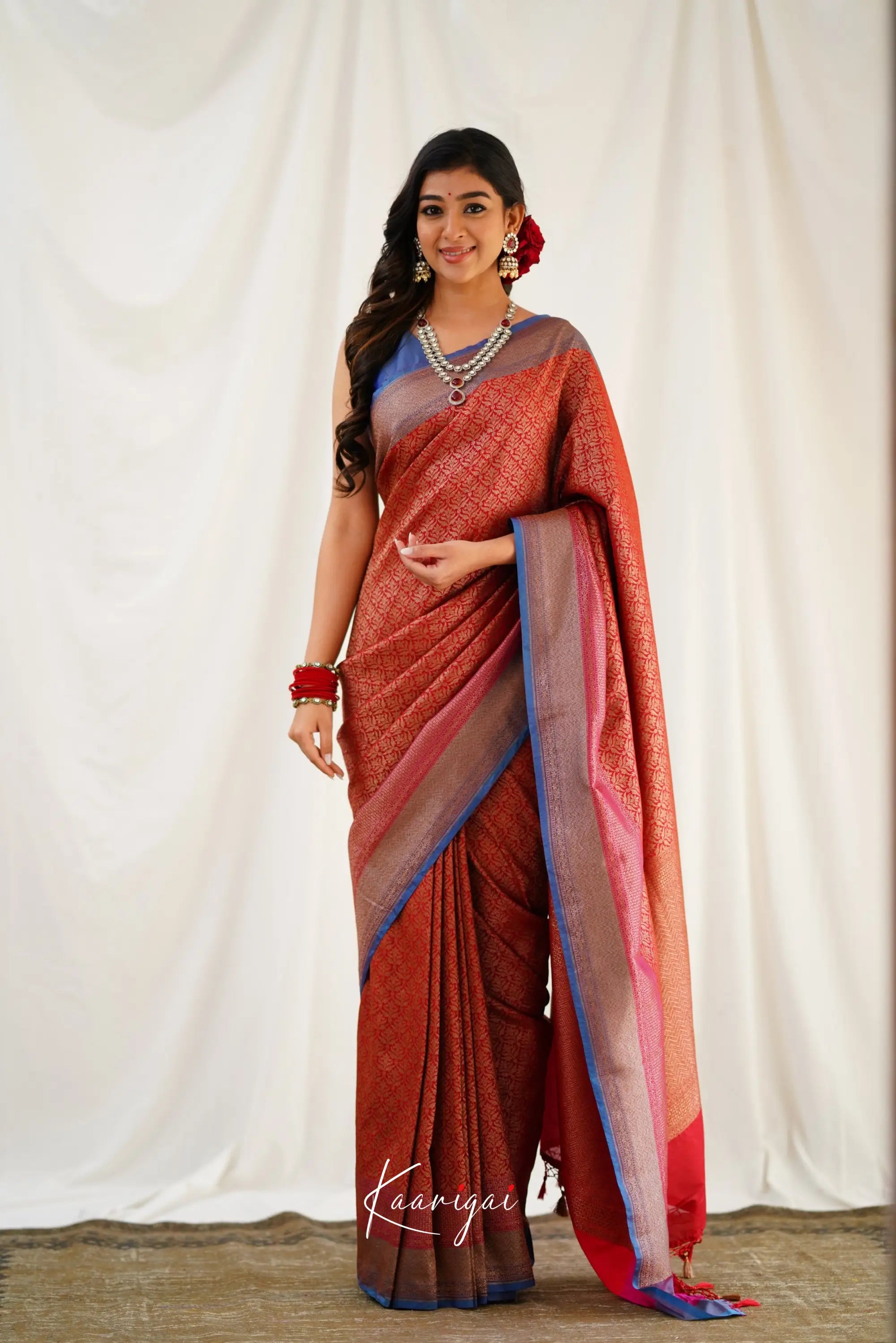 Antara Banarassi Silk Saree - Maroon Sarees