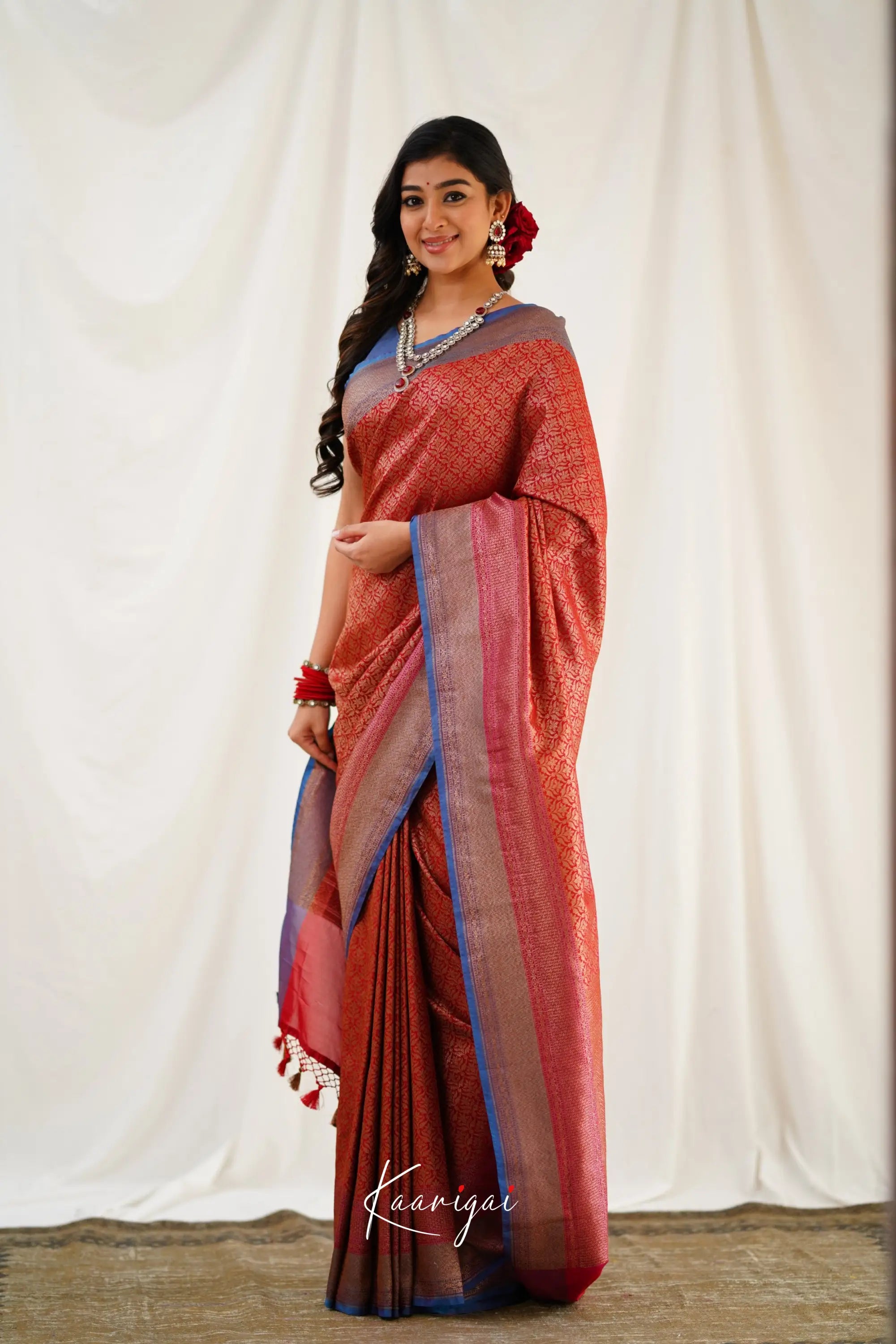 Antara Banarassi Silk Saree - Maroon Sarees