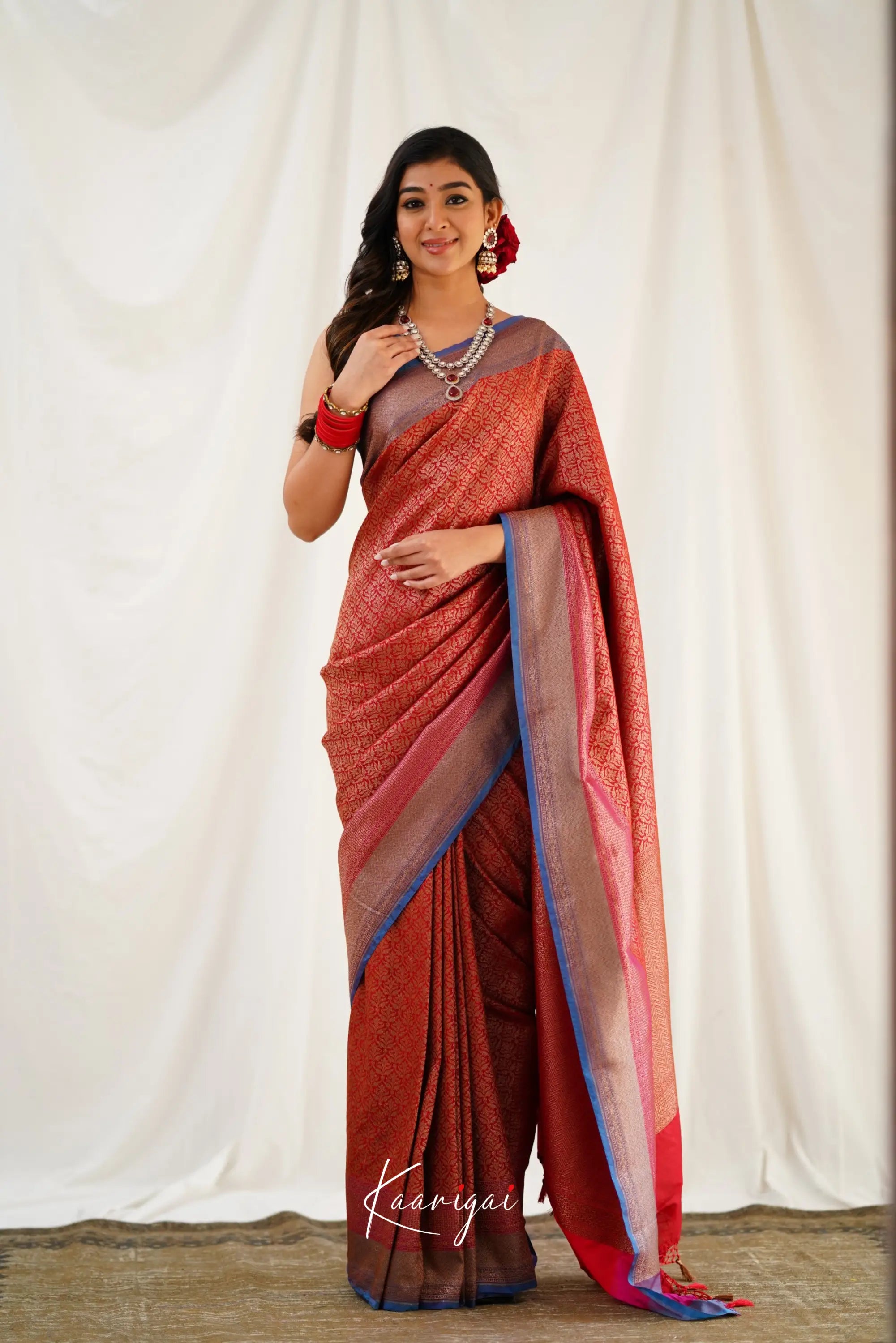 Antara Banarassi Silk Saree - Maroon Sarees