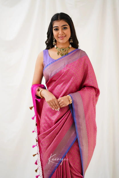 Antara Banarassi Silk Saree - Pink Sarees