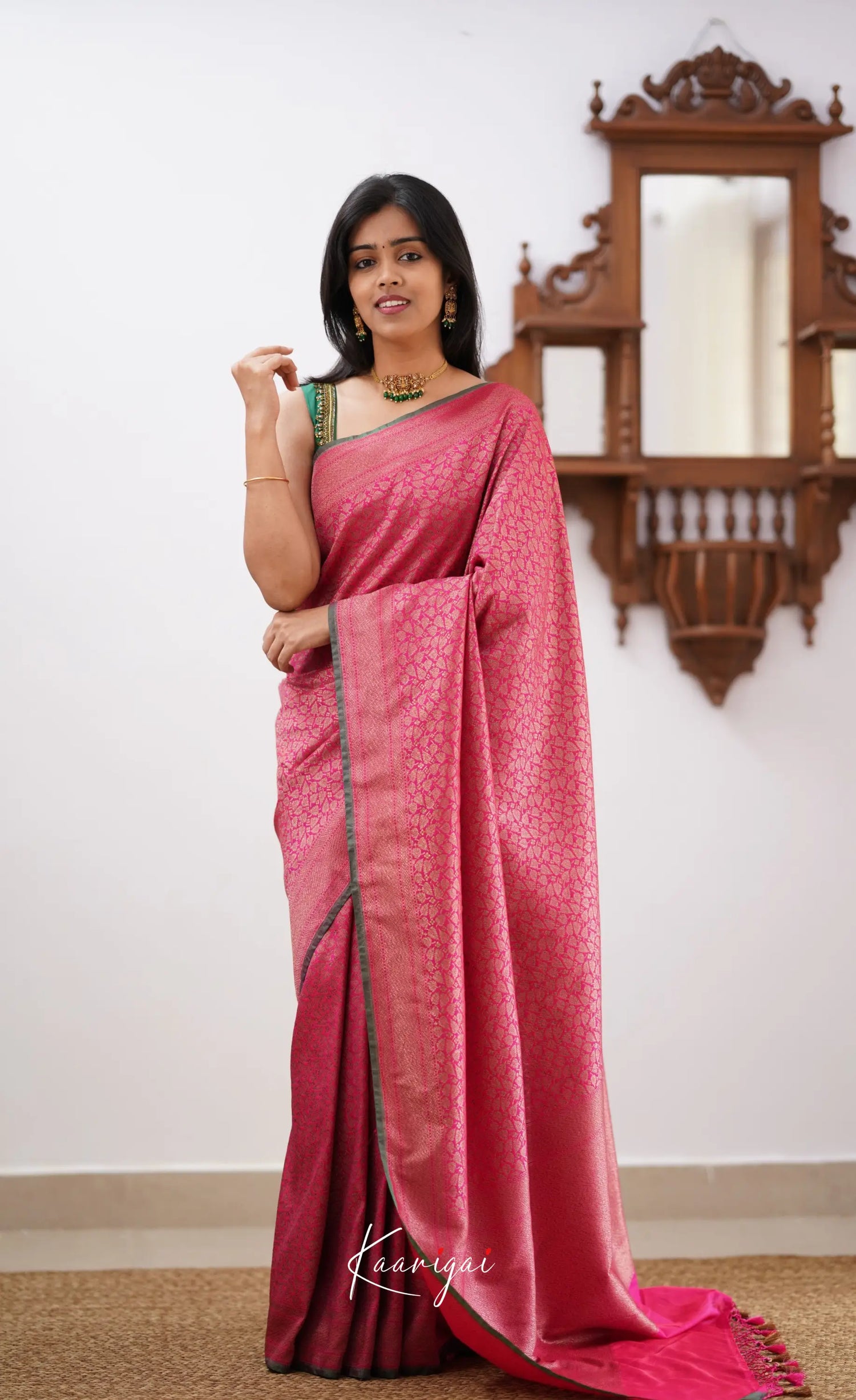 Antara- Pink Banarasi Silk Saree Sarees