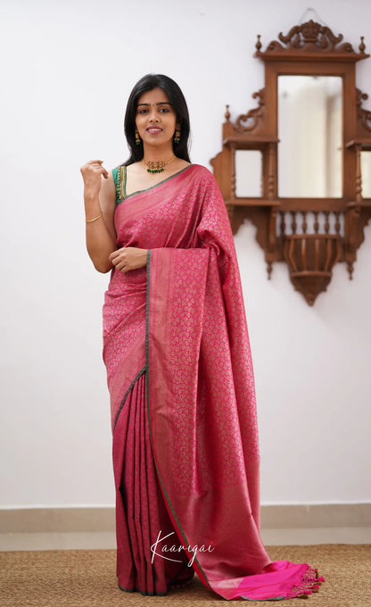 Antara- Pink Banarasi Silk Saree Sarees