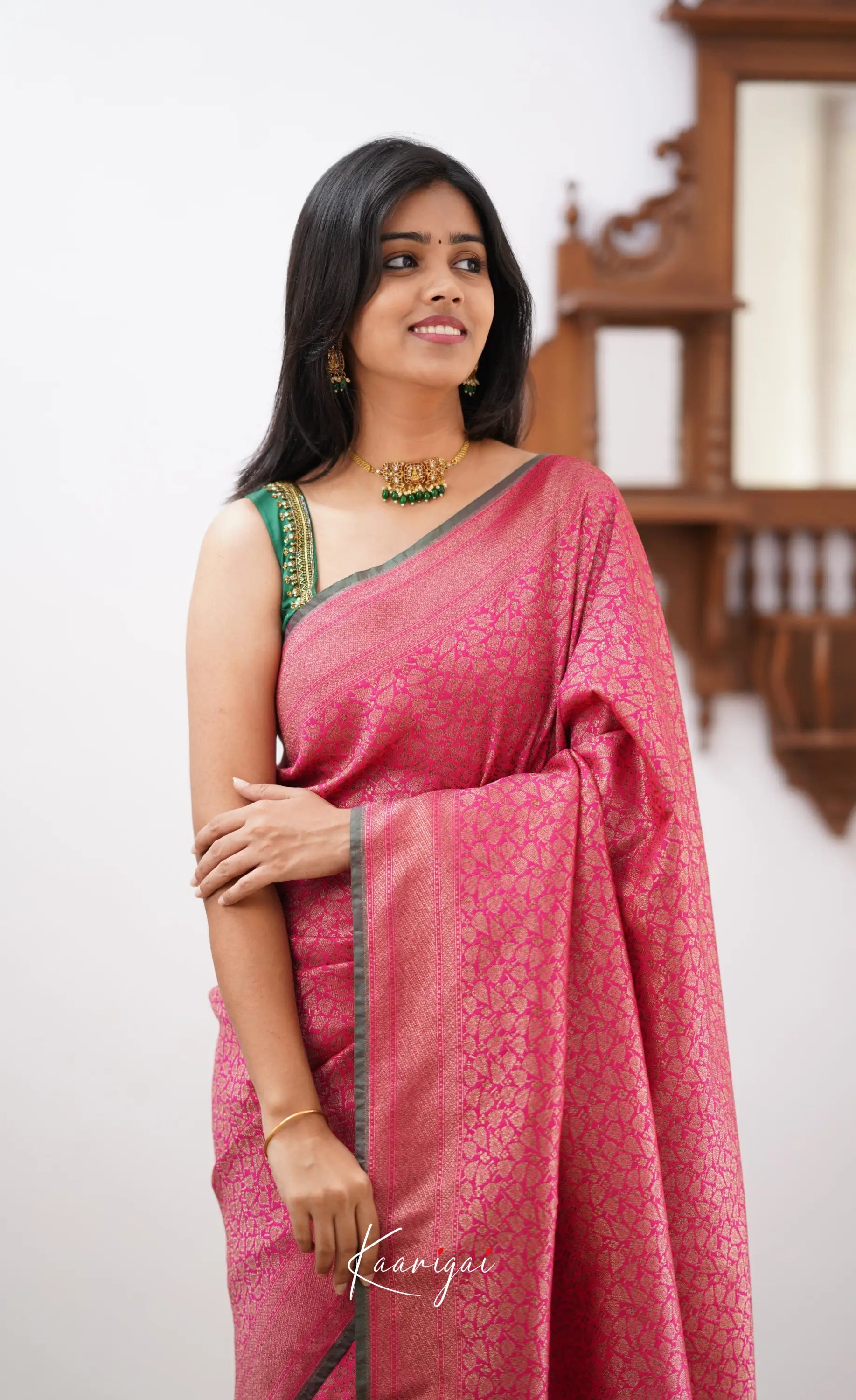 Antara- Pink Banarasi Silk Saree Sarees