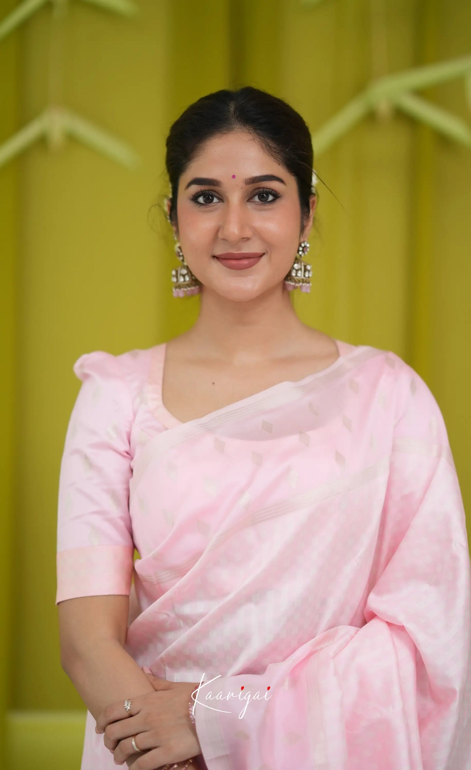 Blended Silk Saree - Baby Pink Sarees