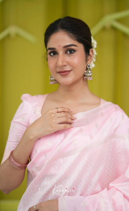 Blended Silk Saree - Baby Pink Sarees