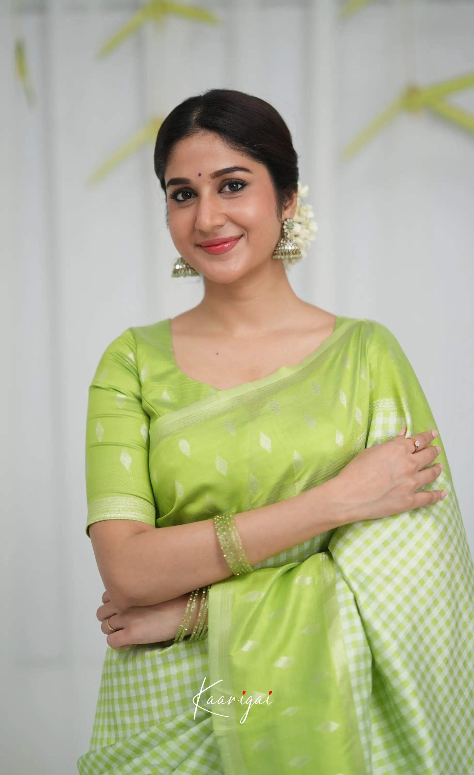 Blended Silk Saree - Light Green Sarees