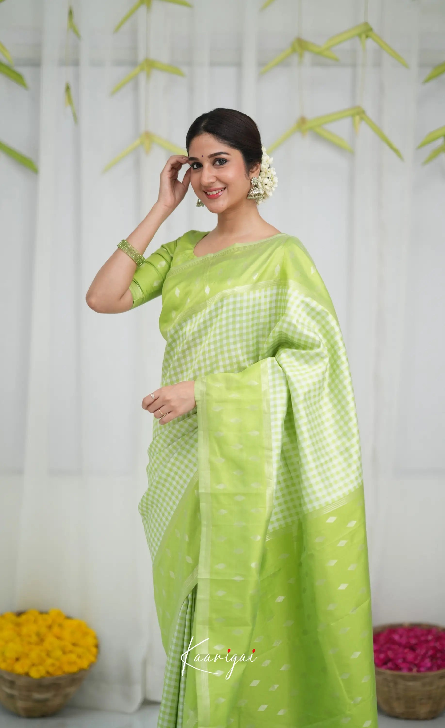 Blended Silk Saree - Light Green Sarees