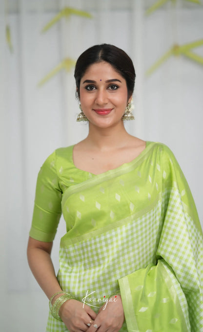 Blended Silk Saree - Light Green Sarees