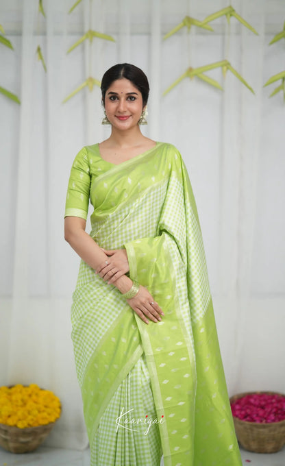 Blended Silk Saree - Light Green Sarees
