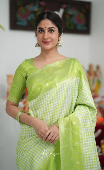 Blended Silk Saree - Light Green Sarees