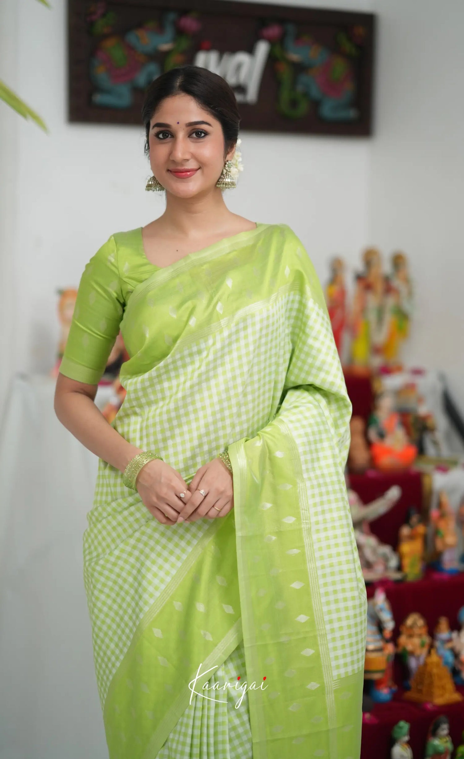 Blended Silk Saree - Light Green Sarees