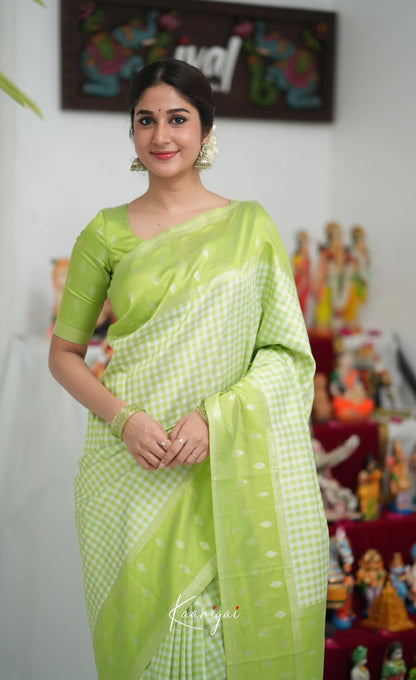 Blended Silk Saree - Light Green Sarees