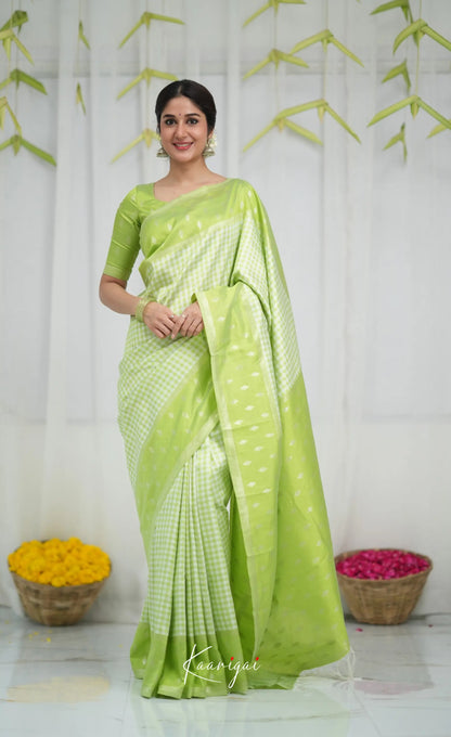 Blended Silk Saree - Light Green Sarees