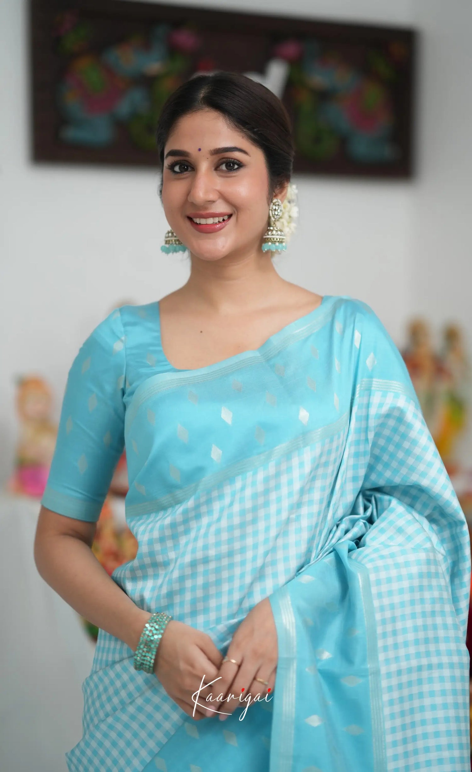 Blended Silk Saree - Sky Blue Sarees