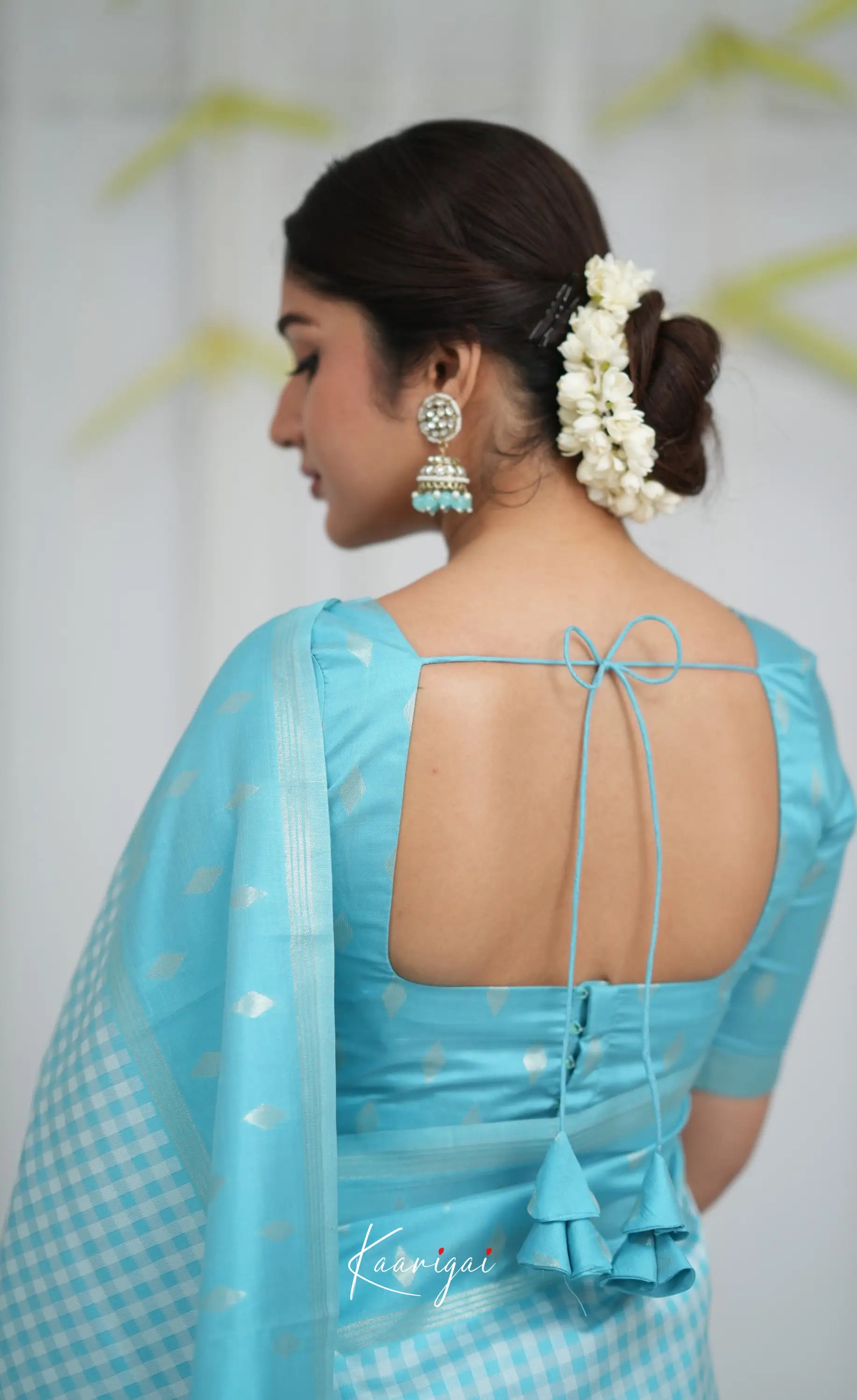 Blended Silk Saree - Sky Blue Sarees