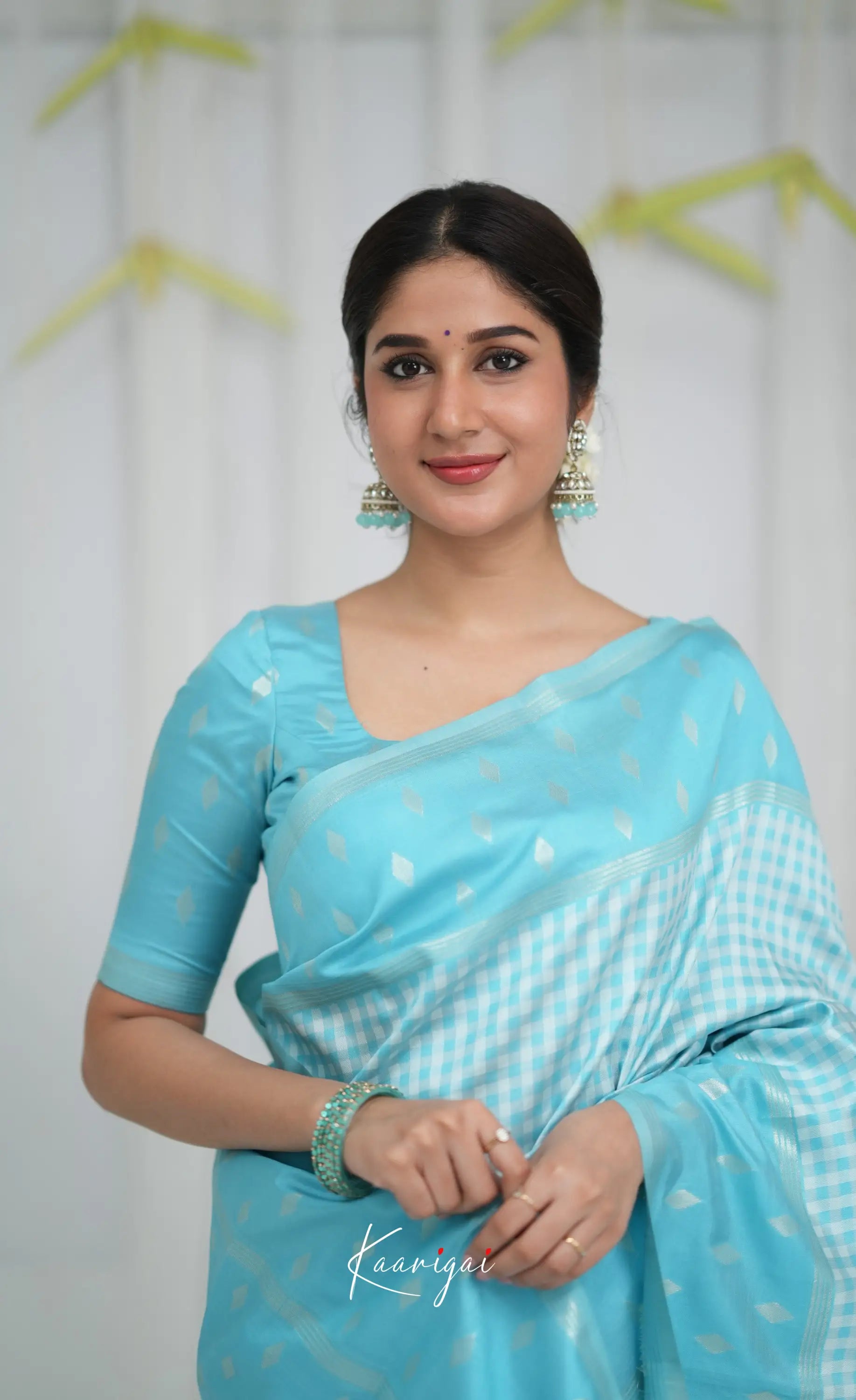Blended Silk Saree - Sky Blue Sarees