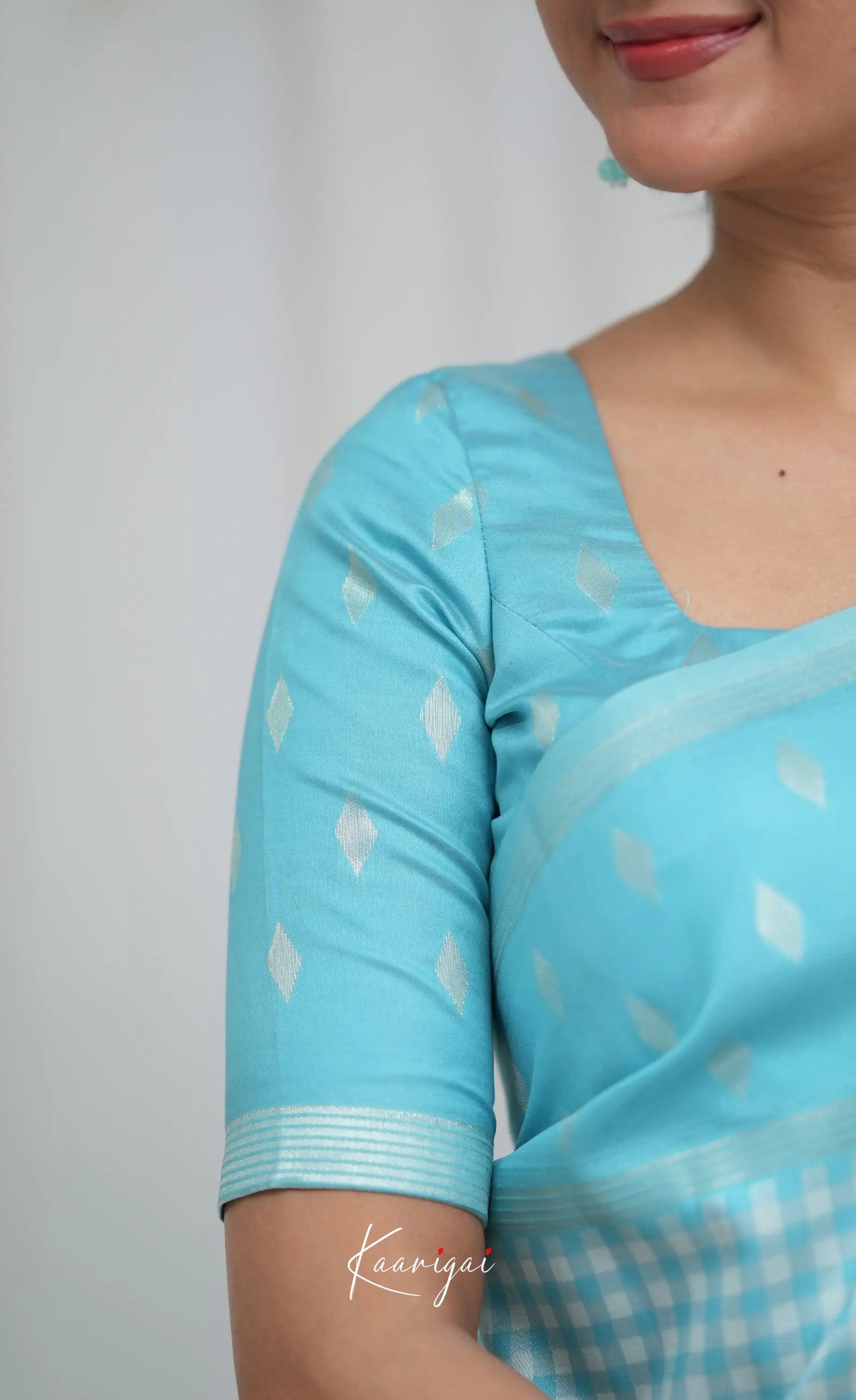 Blended Silk Saree - Sky Blue Sarees
