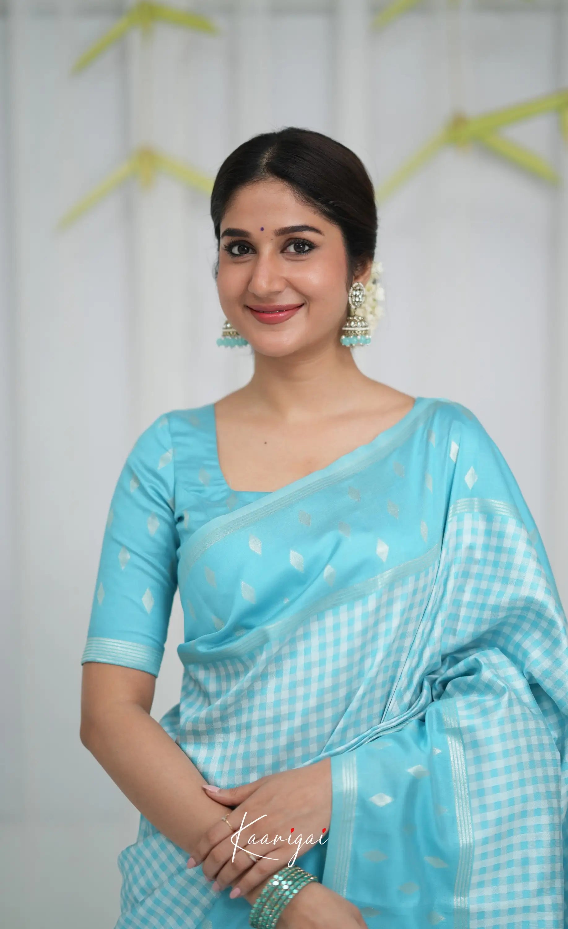 Blended Silk Saree - Sky Blue Sarees