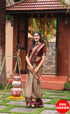 Chettinad Cotton Saree - Beige and Dark Maroon Sarees