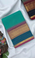 Chettinad Cotton Saree - Teal blue tone and Purple shade Sarees