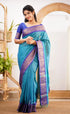 Kamakshi Light Blue Shade And Bright Tone Sarees