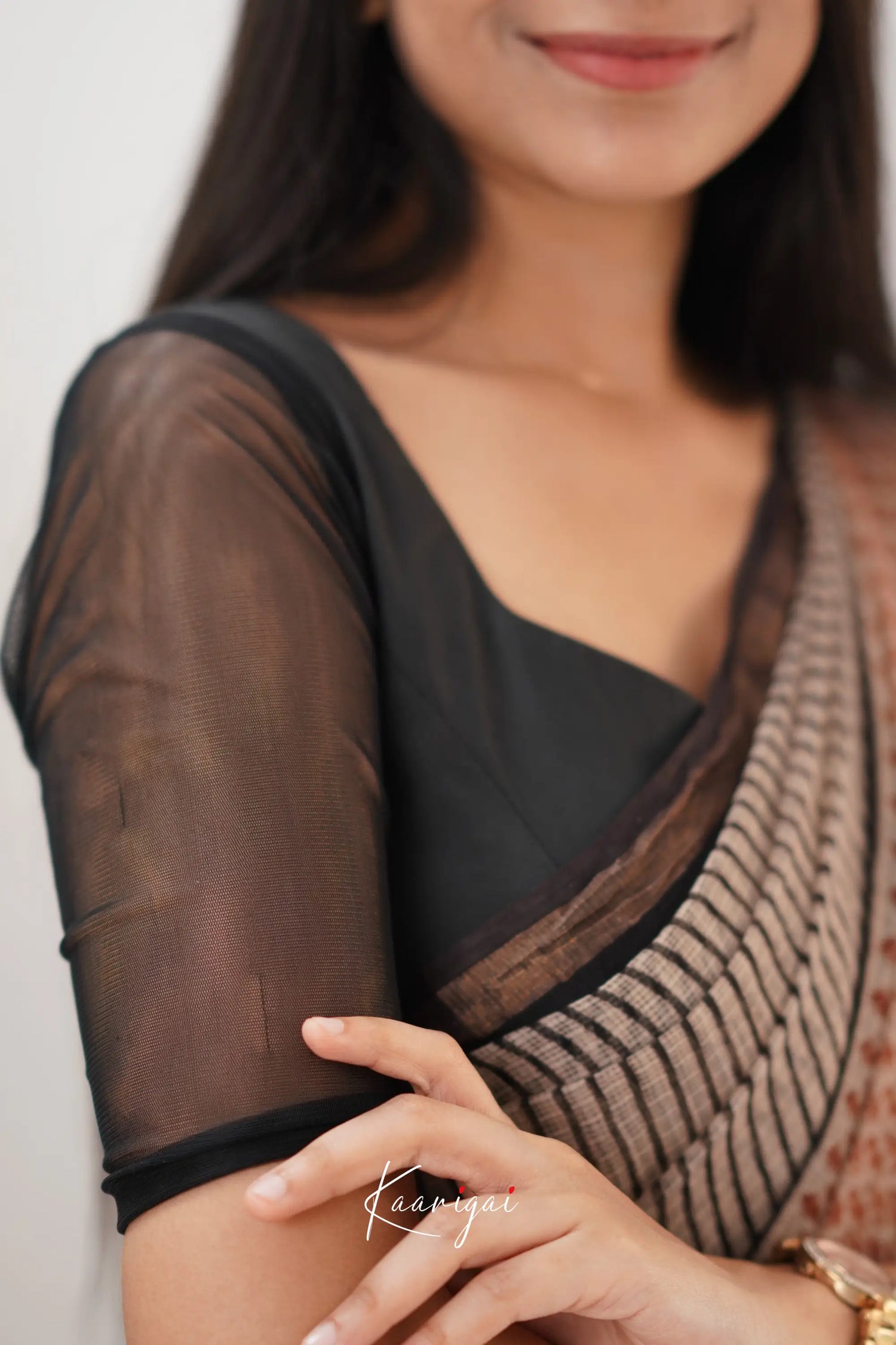 Kamali Kota Saree - Beige And Black Sarees