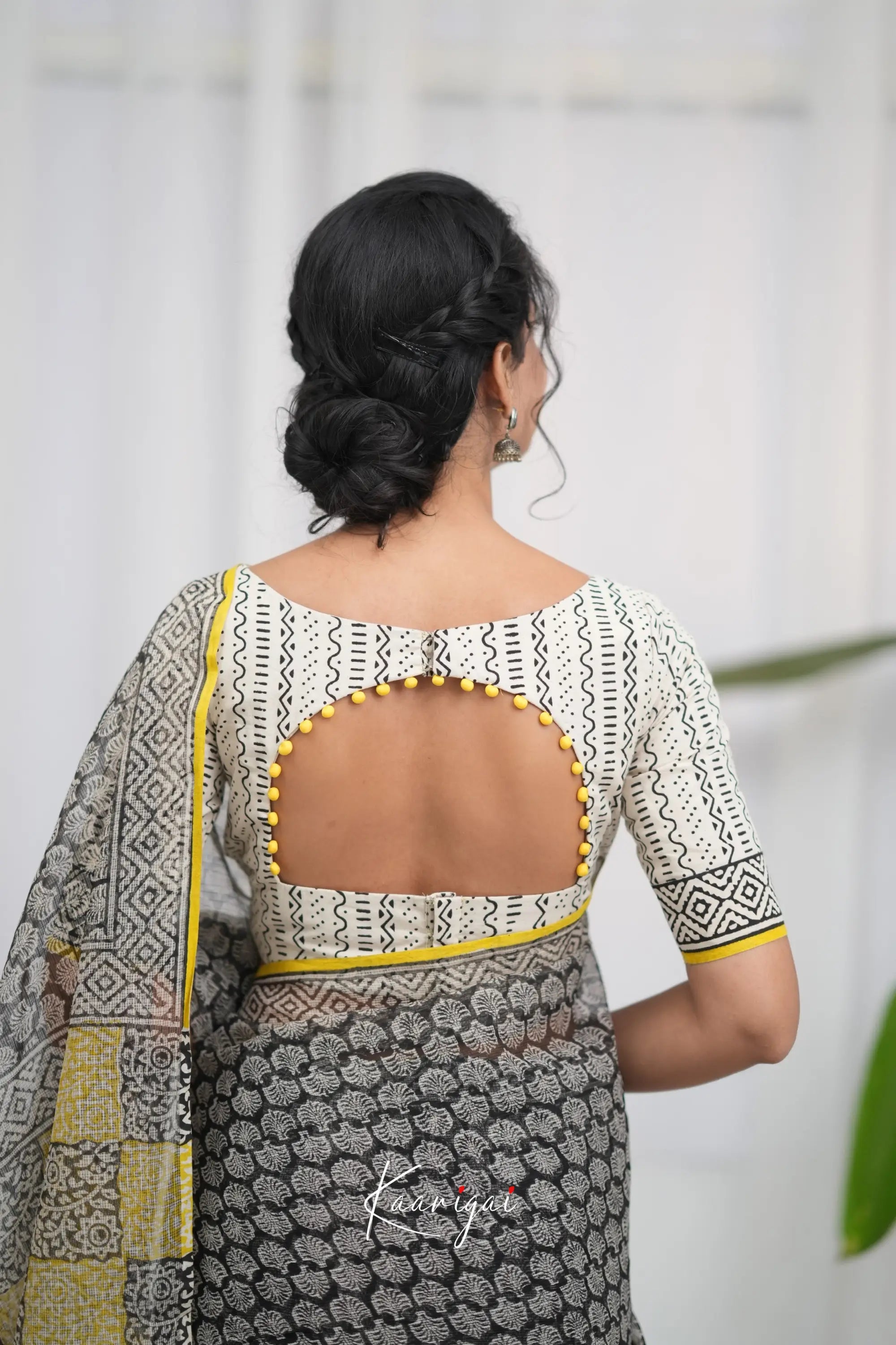 Kamali Kota Saree - Black and Yellow Sarees