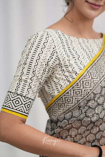 Kamali Kota Saree - Black and Yellow Sarees