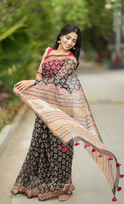 Kamali Kota Saree - Black Sarees