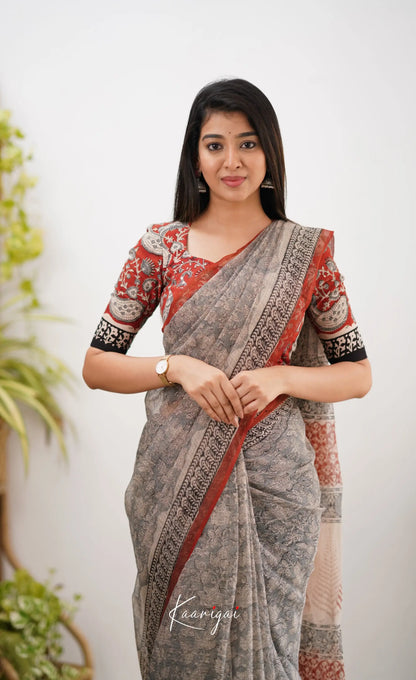 Kamali Kota Saree - Grey Sarees