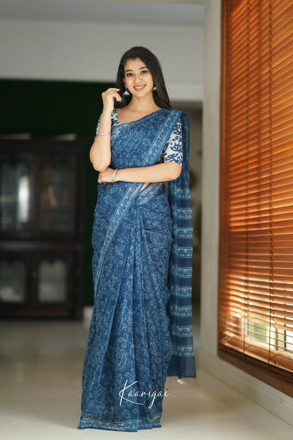 Kamali Kota Saree - Indigo Sarees