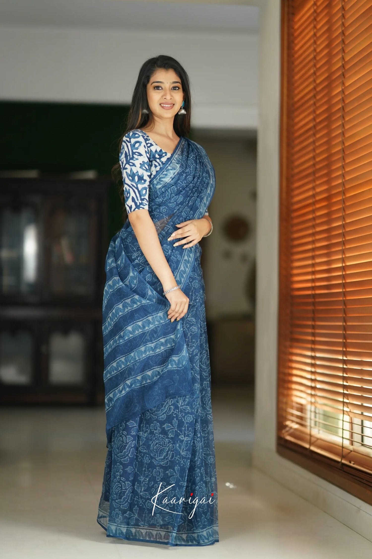 Kamali Kota Saree - Indigo Sarees