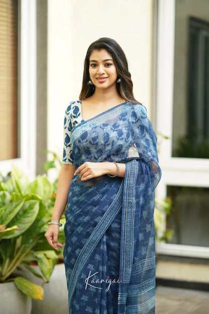 Kamali Kota Saree - Indigo Sarees