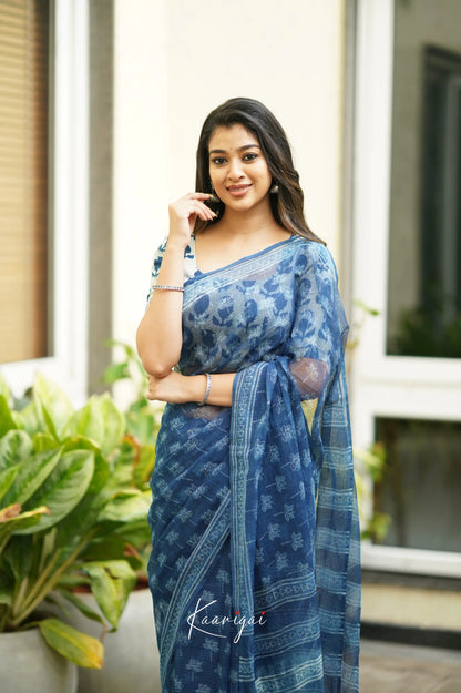 Kamali Kota Saree - Indigo Sarees