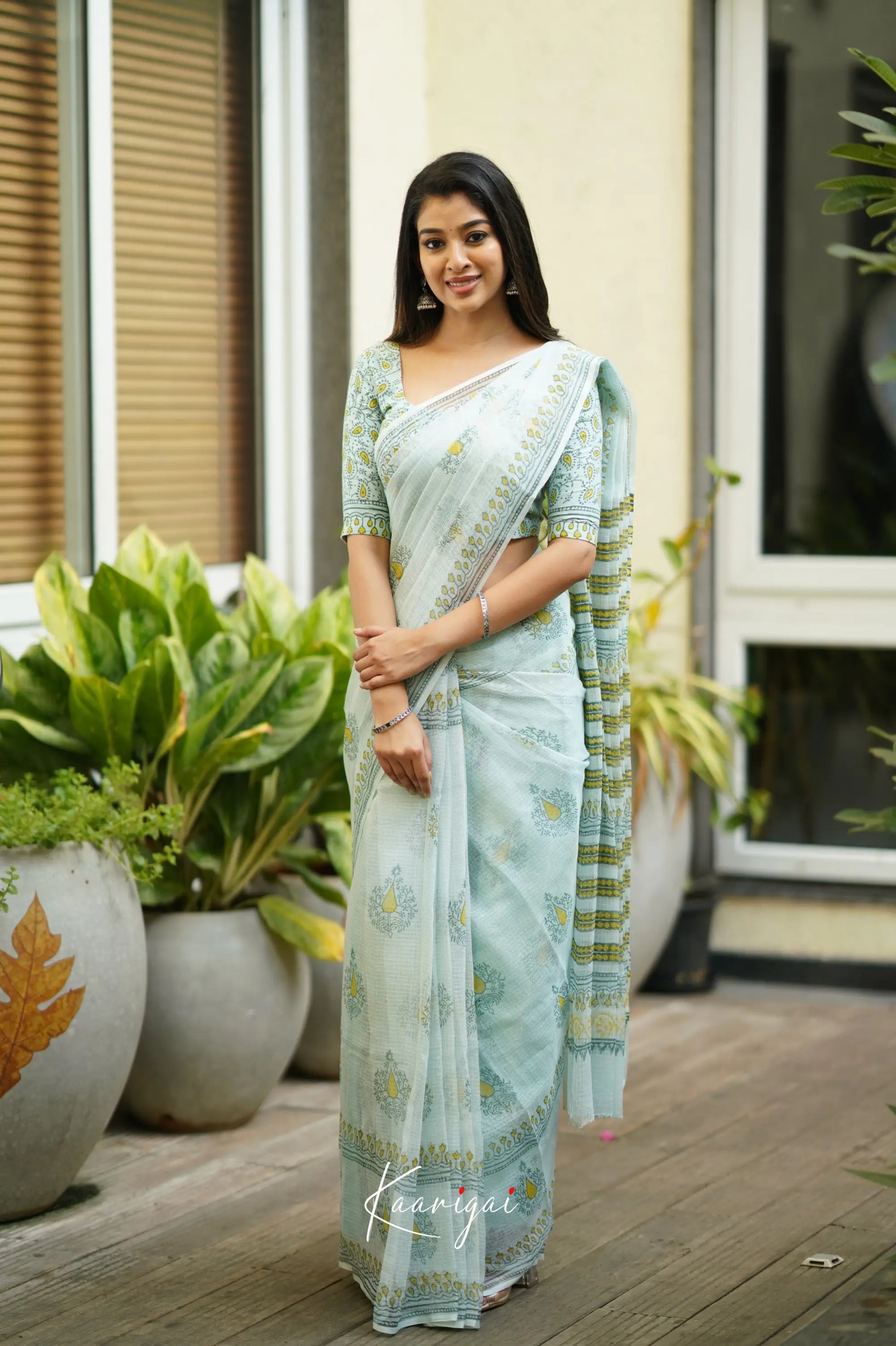 Kamali Kota Saree - Pastel Blue Sarees