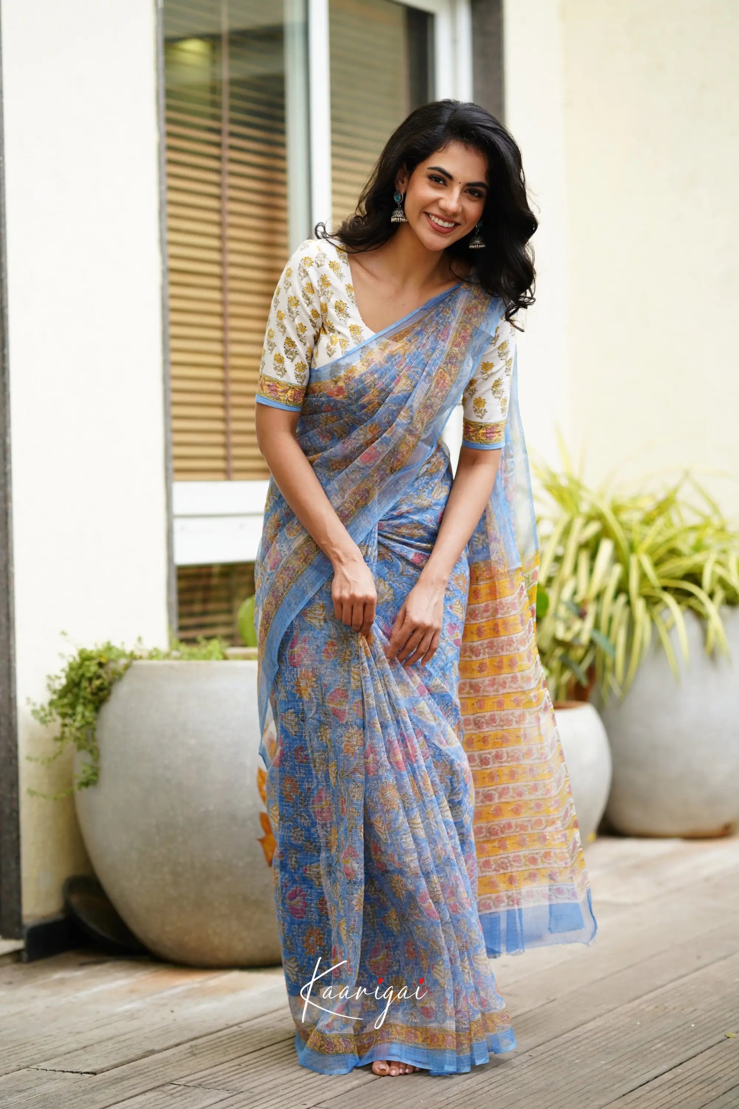 Kamali Kota Saree - Pastel Blue Sarees