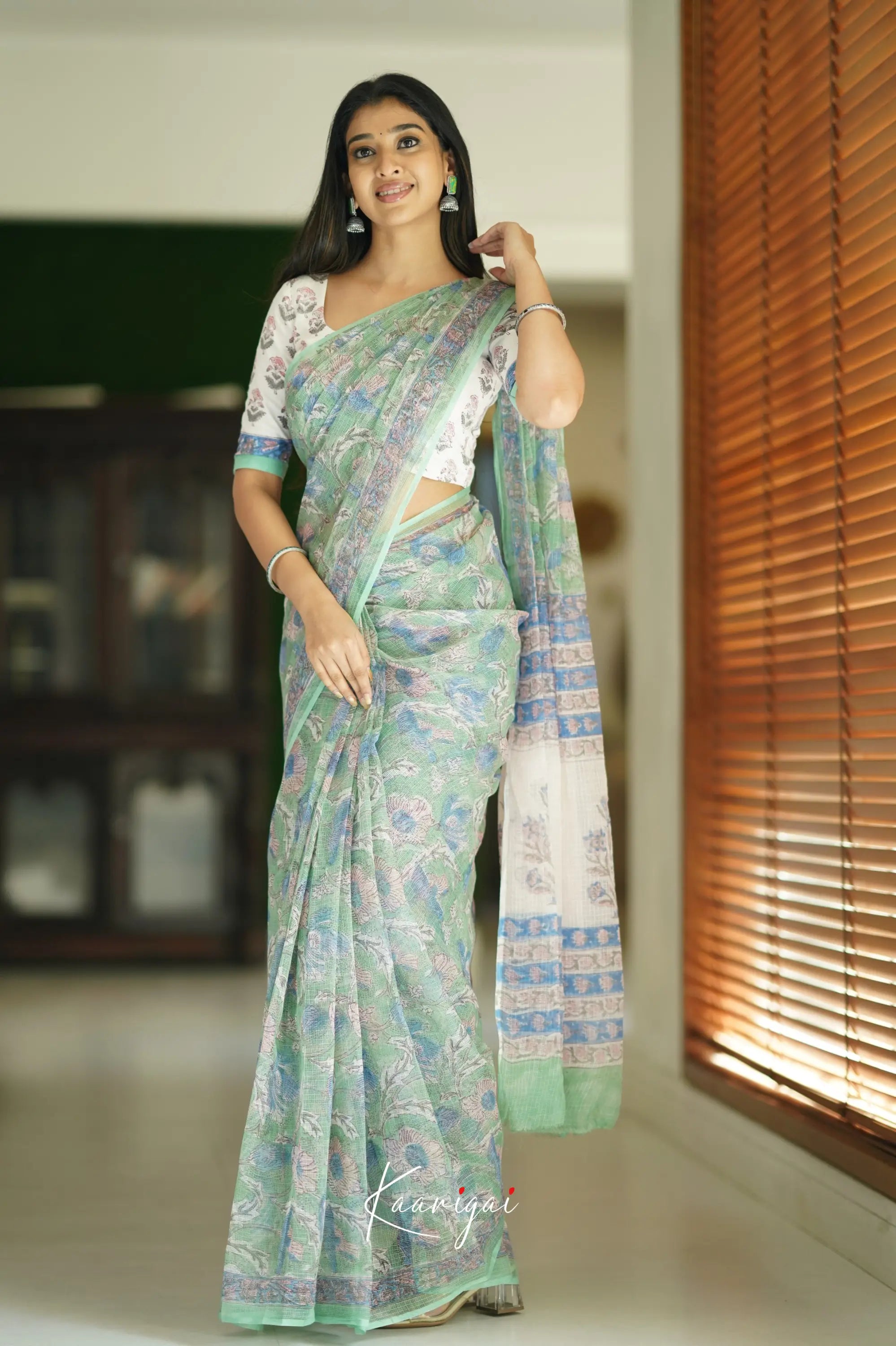 Kamali Kota Saree - Sea Green Sarees