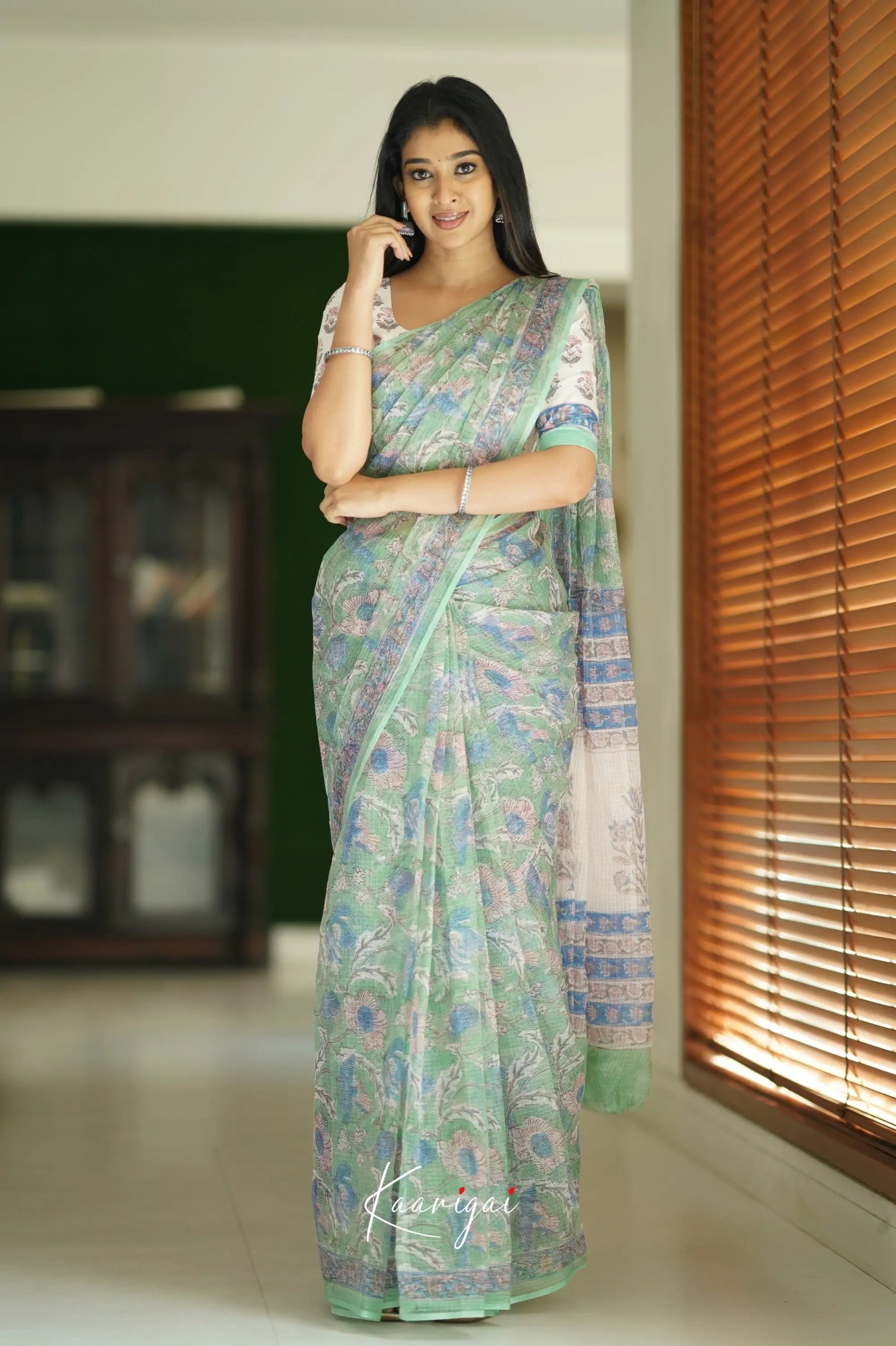 Kamali Kota Saree - Sea Green Sarees