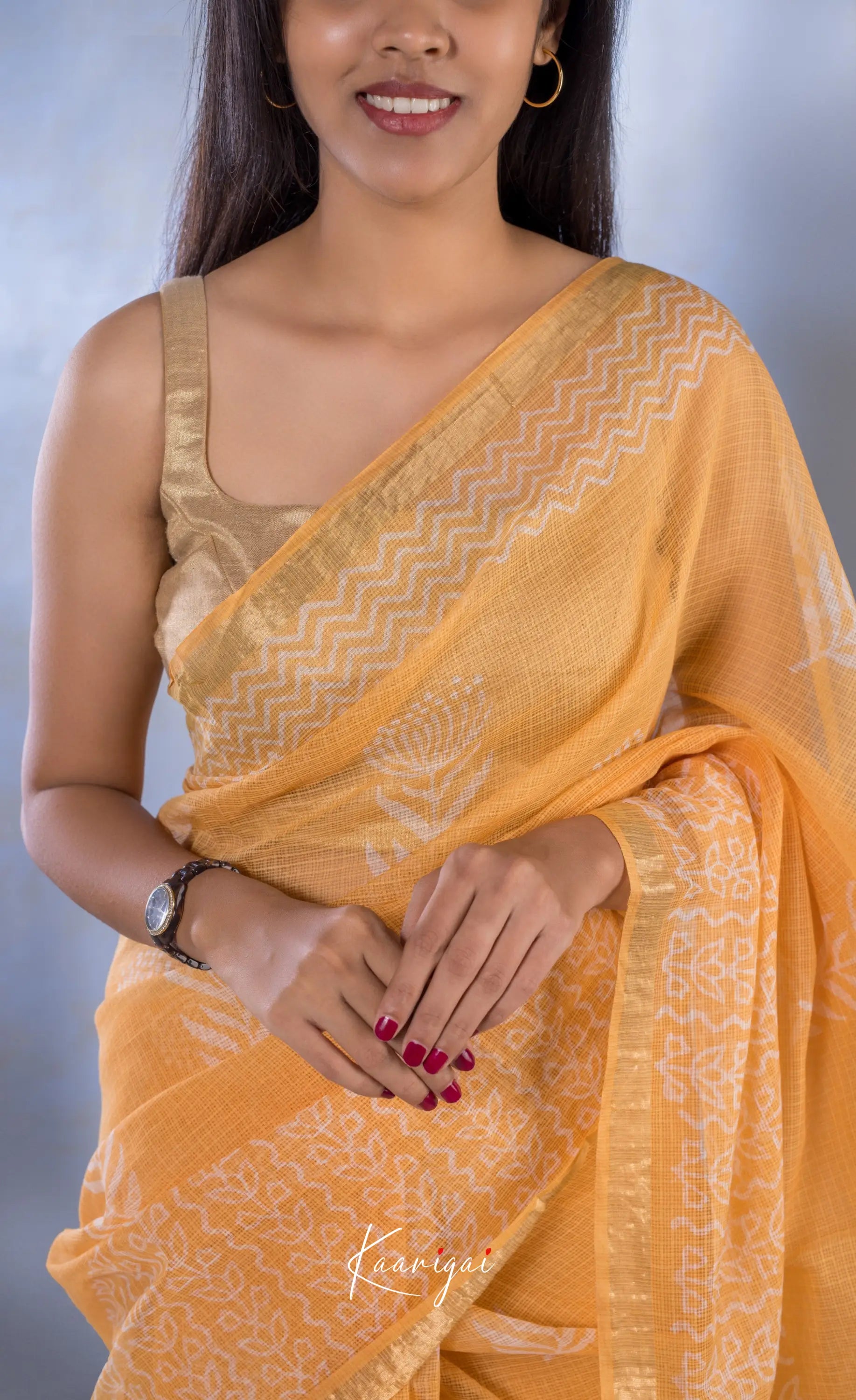 Kamali- Mango Yellow Kota Saree Sarees