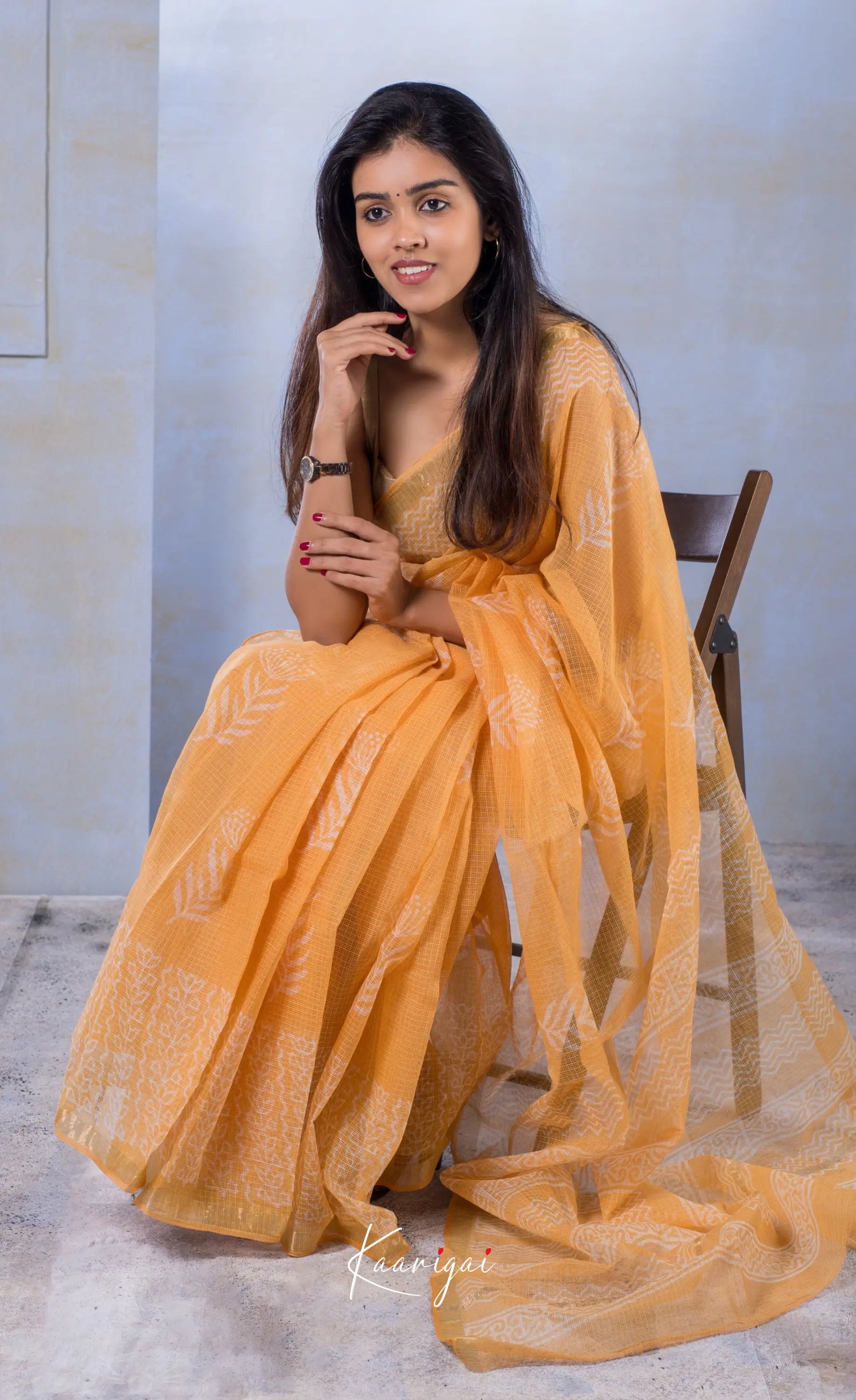 Kamali- Mango Yellow Kota Saree Sarees