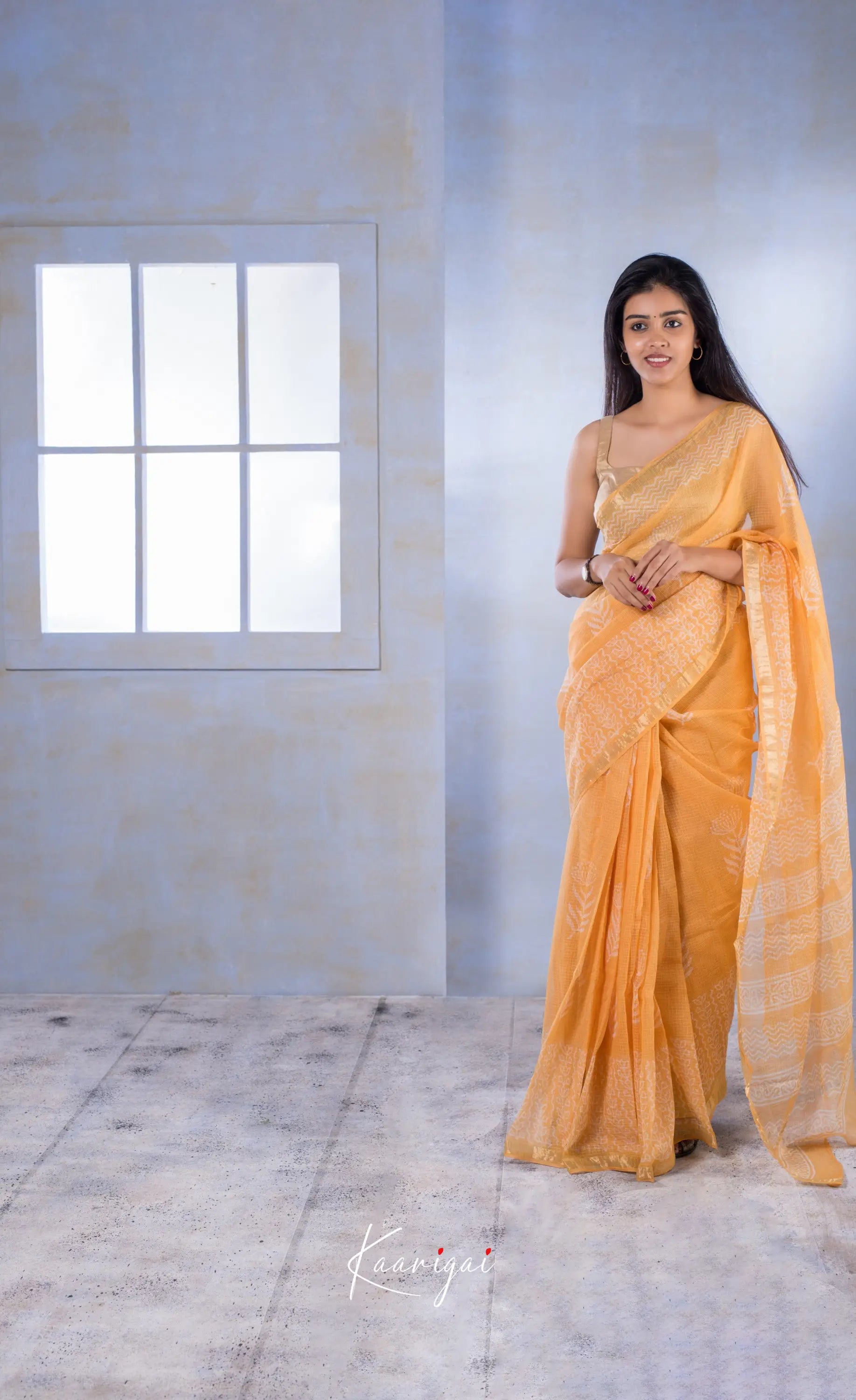 Kamali- Mango Yellow Kota Saree Sarees