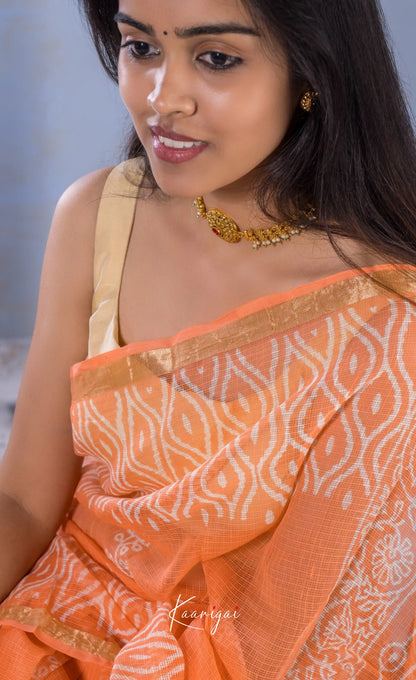 Kamali- Orange Kota Saree Sarees