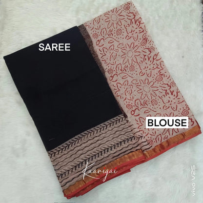 Kamali- Shade Of Black Kota Saree Sarees