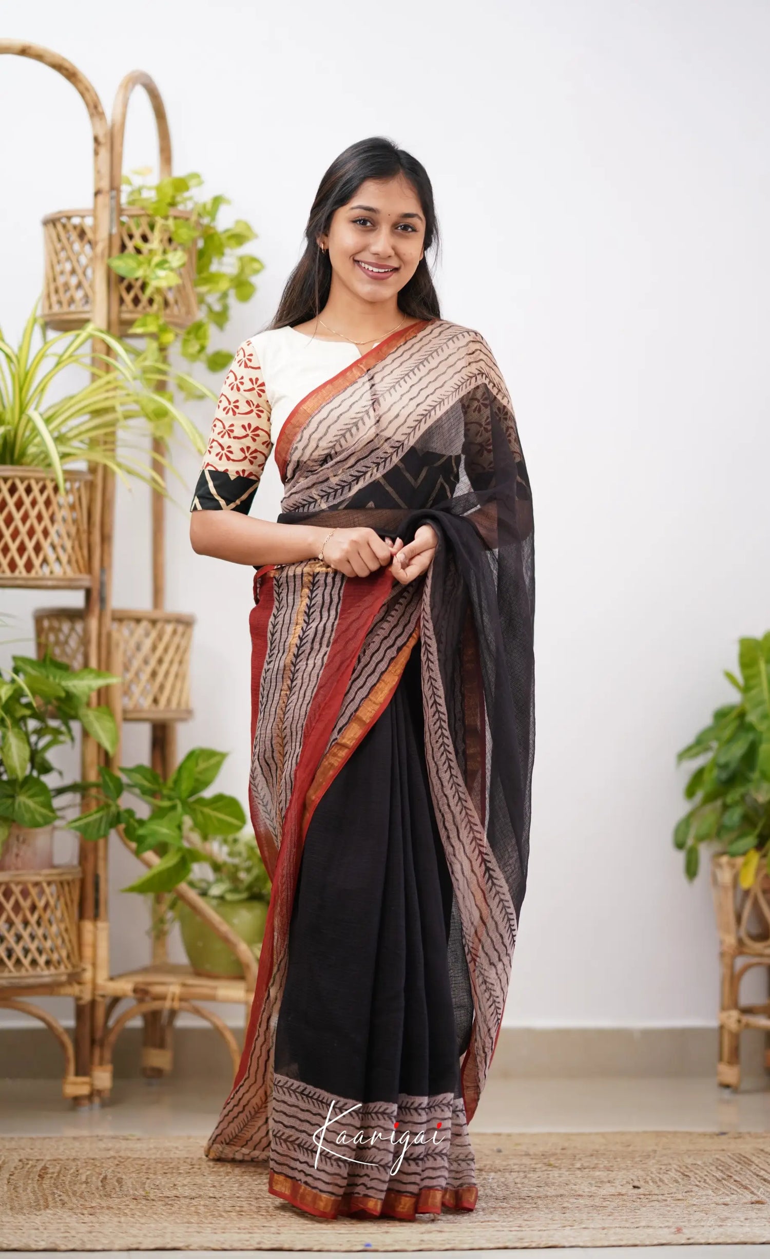 Kamali- Shade Of Black Kota Saree Sarees