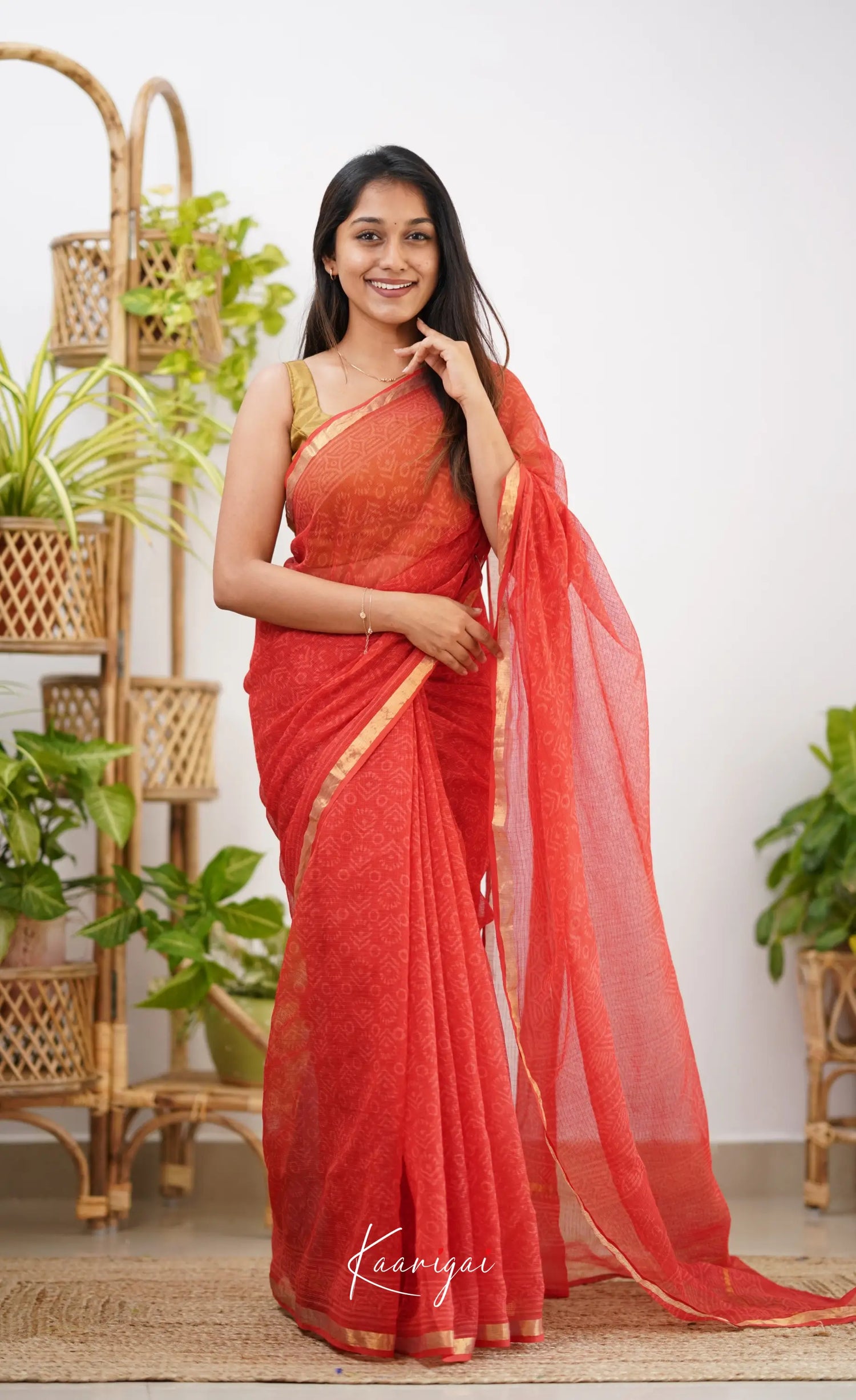 Kamali- Shade Of Red Kota Saree Sarees