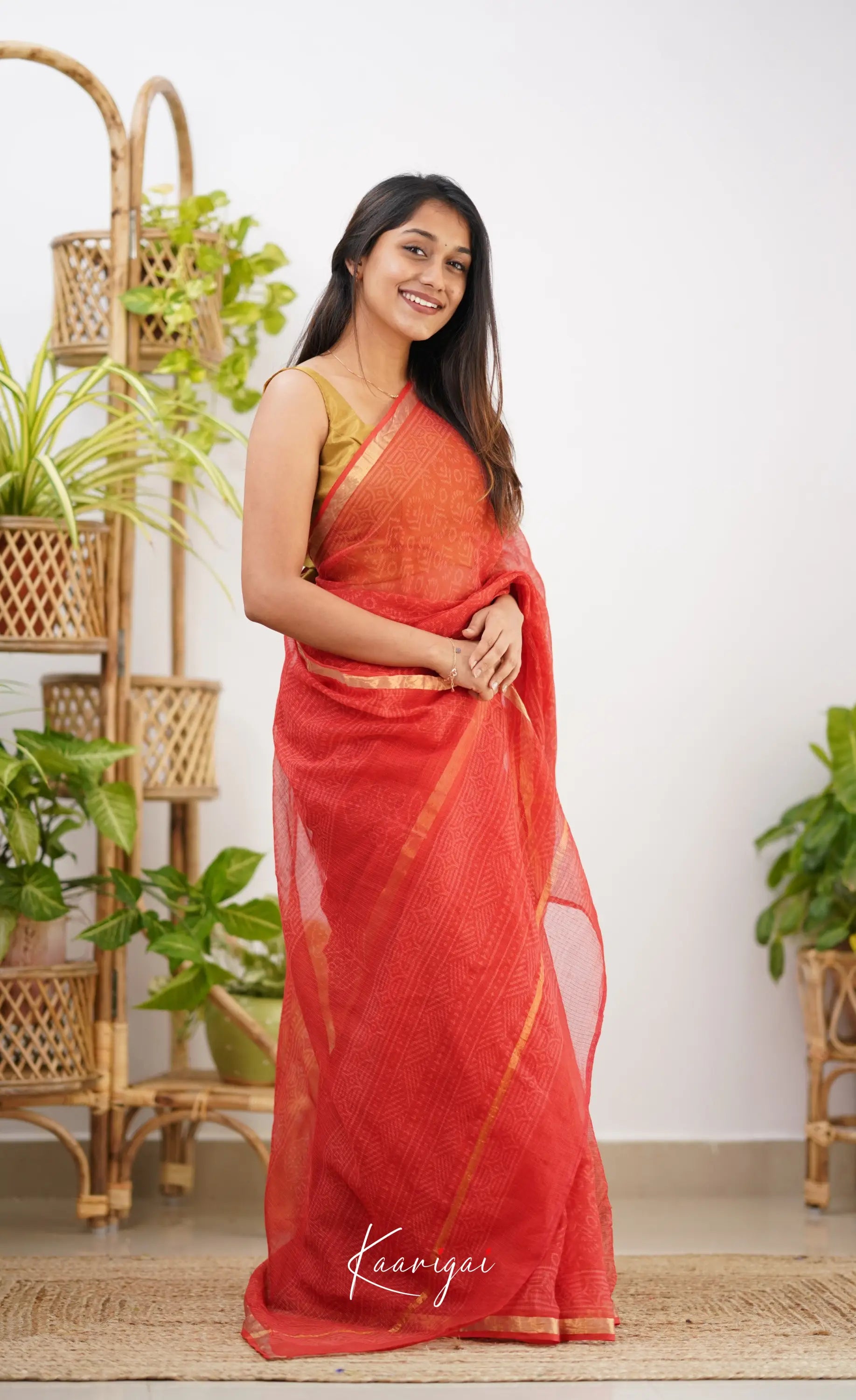 Kamali- Shade Of Red Kota Saree Sarees