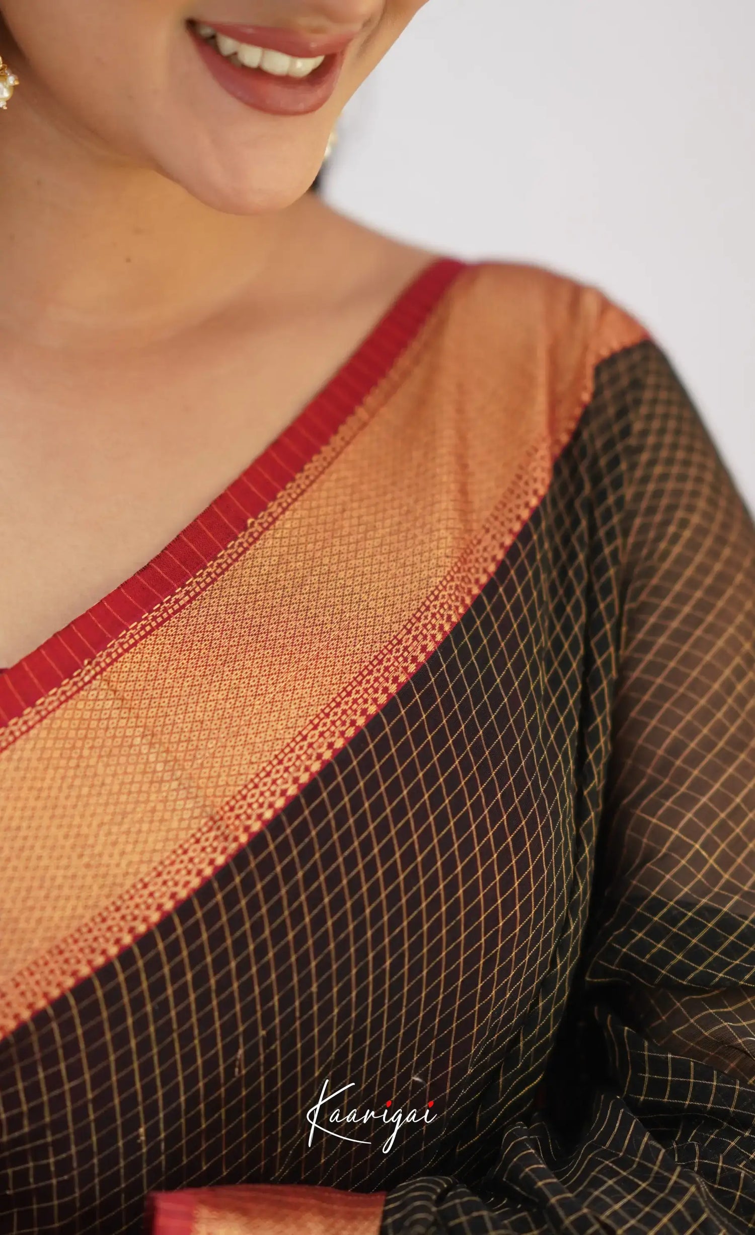 Black Maheswari Silk Cotton Saree Sarees